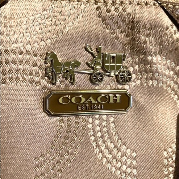 Coach vintage CC signature print nylon satchel handbag - Picture 6 of 11